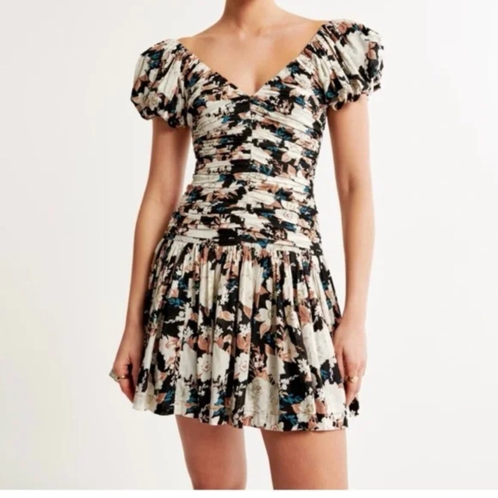 Floral Puff Sleeve Dress
